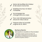 Conseils de naturopathe fleurs de Bach pour complexe ménopause