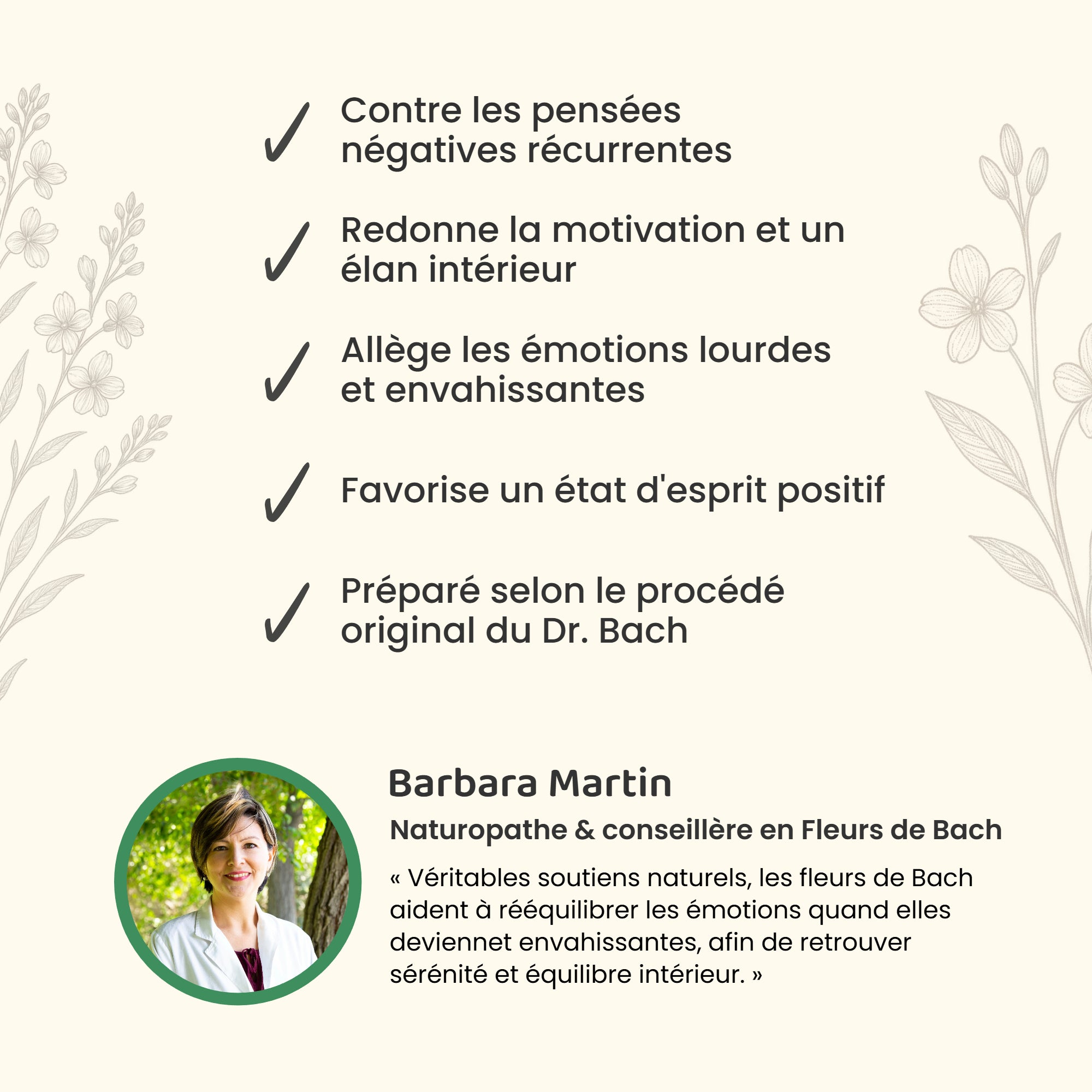 Conseils naturopathe fleurs de Bach pour complexe moral et bien-être