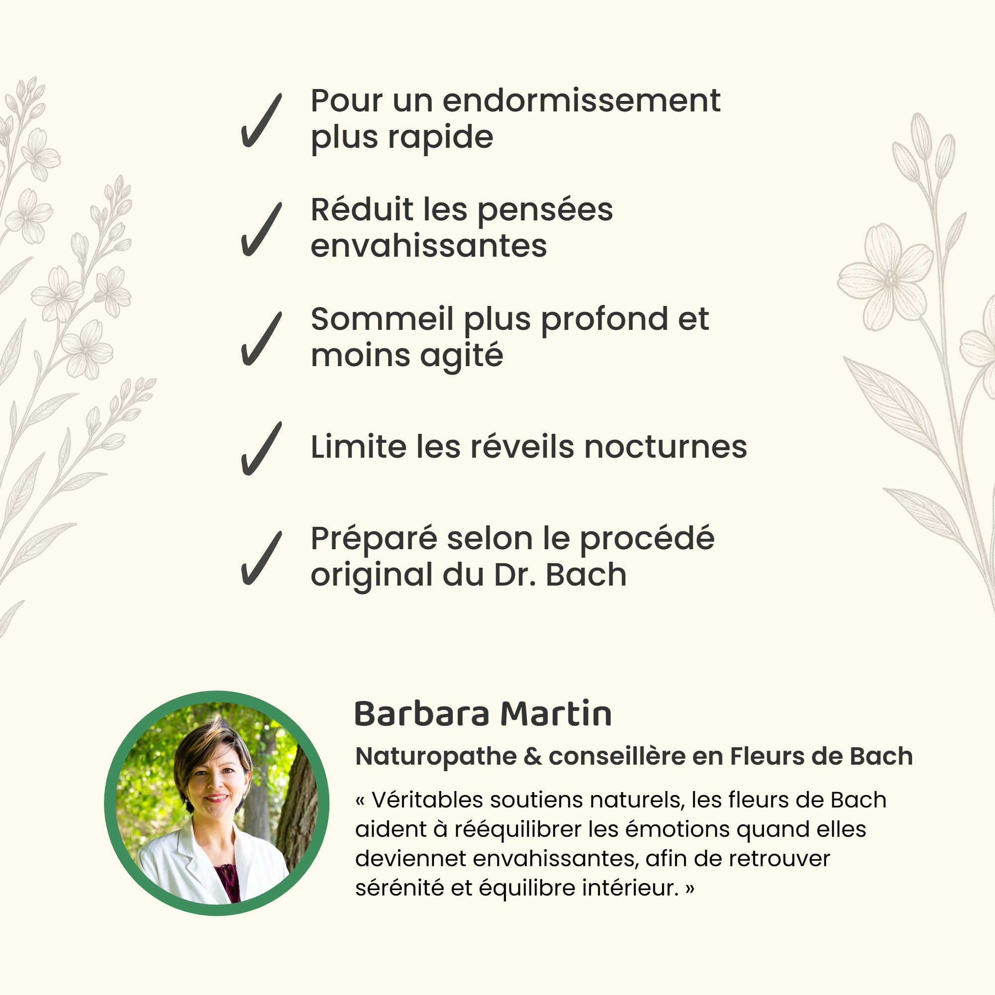 Conseils naturopathe fleurs de Bach pour complexe sommeil