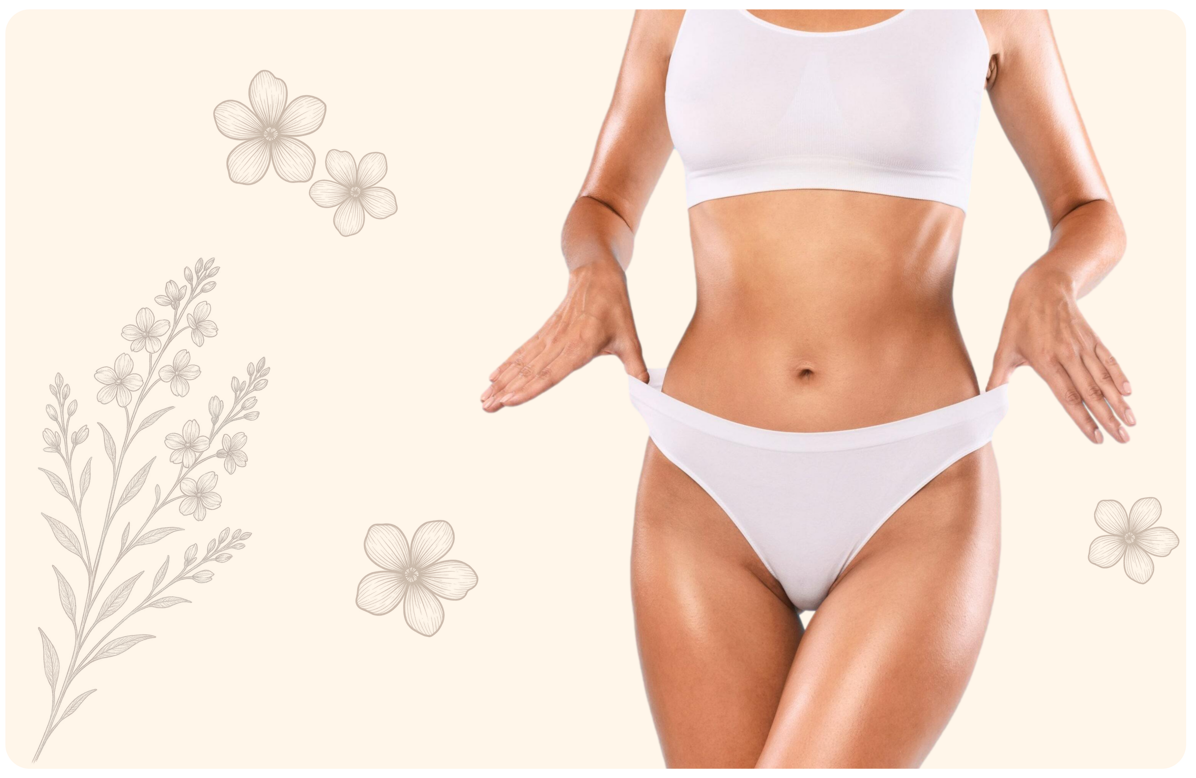 Femme perte de poids avec fleurs de Bach