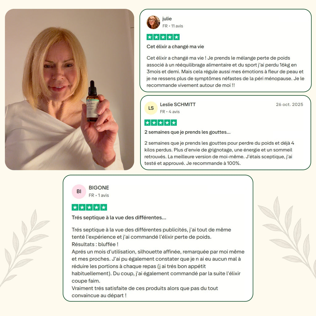 Avis sur la perte de poids avec les fleurs de Bach