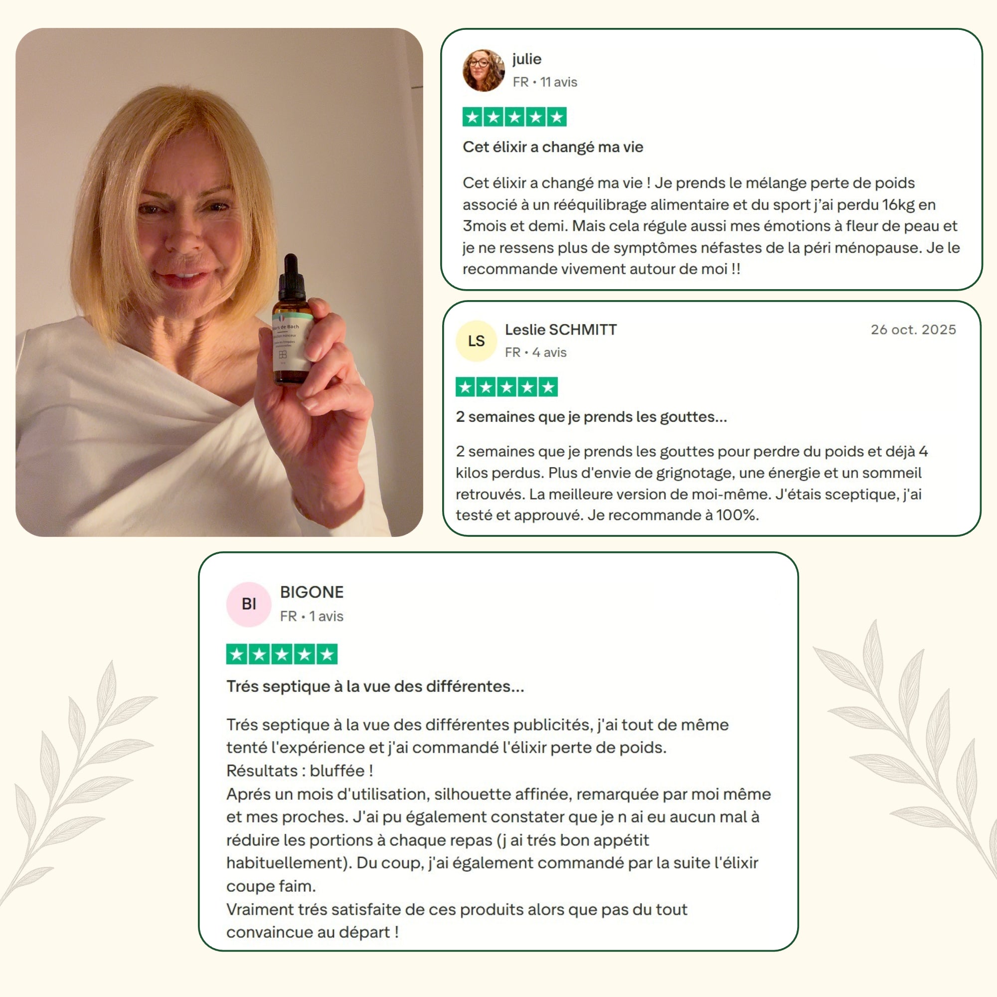 Avis sur la perte de poids avec les fleurs de Bach